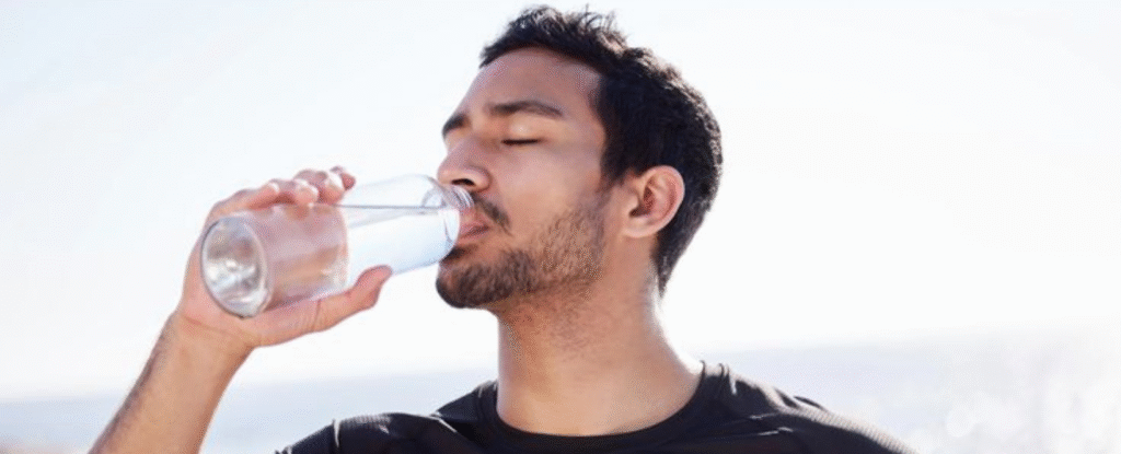 Drinking plain water